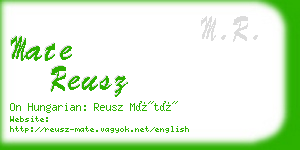 mate reusz business card